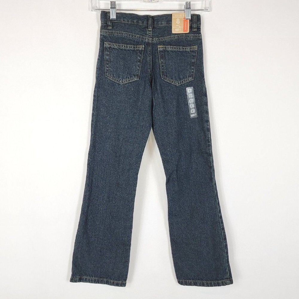 Crazy 8 Boys Jeans Size 8 Slim Bootcut Blue Denim Dark Wash 5 Pocket Design - Picture 3 of 16